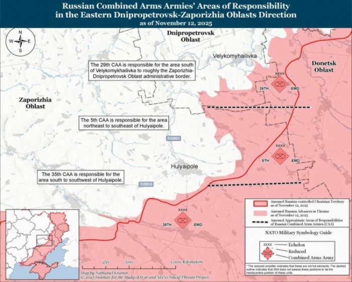 Ситуація на Гуляйпільському напрямку погіршується — ISW Ситуація на Гуляйпільському напрямку погіршується — ISW