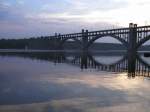 Мост Преображенского на закате
