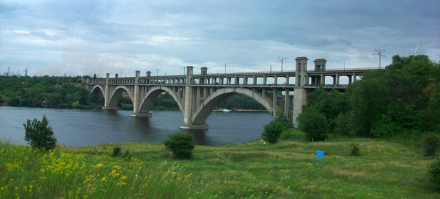 Мост Преображенского. Запорожье