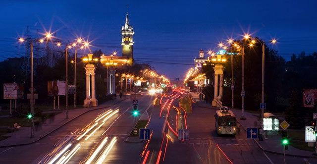 Вид на Соцгород со стороны площади Поляка